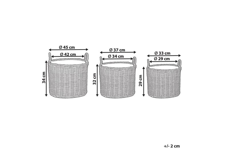 Trädgårdskruka Pendula set om 3 Naturlig - Naturlig - Inredning & dekor - Trädgårdsdekoration - Utomhuskrukor - Blomkrukor
