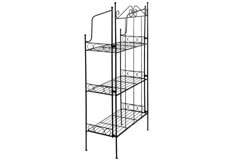 Esschert Design Ã‰tagÃ¨re med 3 hyllplan L - Svart - Inredning & dekor - Trädgårdsdekoration - Utomhuskrukor - Växthylla & växttrappa