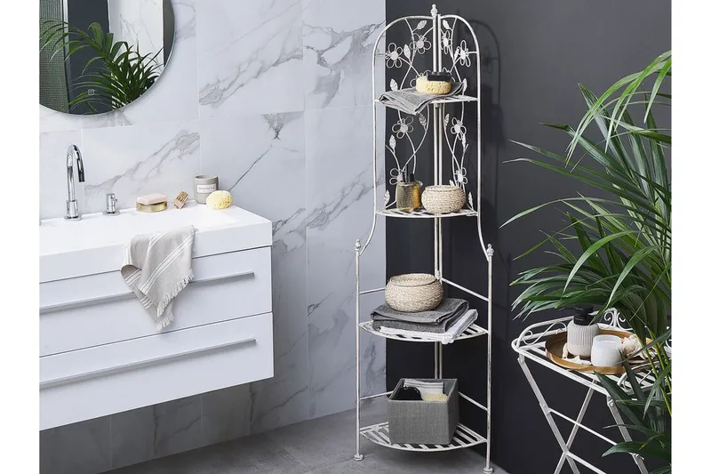 Pollone Trädgårshylla 35x35 cm - Vit - Inredning & dekor - Trädgårdsdekoration - Utomhuskrukor - Växthylla & växttrappa