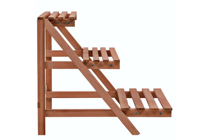Växtställ 3 nivåer cedarträ 48x45x40 cm - Brun - Inredning & dekor - Trädgårdsdekoration - Utomhuskrukor - Växthylla & växttrappa