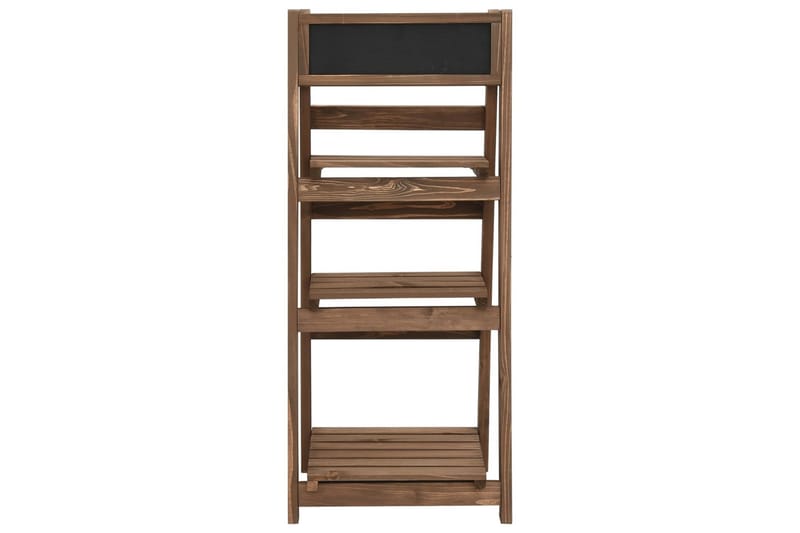 Växtställ 3 våningar med griffeltavla 40x30x90 cm granträ - Brun - Inredning & dekor - Trädgårdsdekoration - Utomhuskrukor - Växthylla & växttrappa