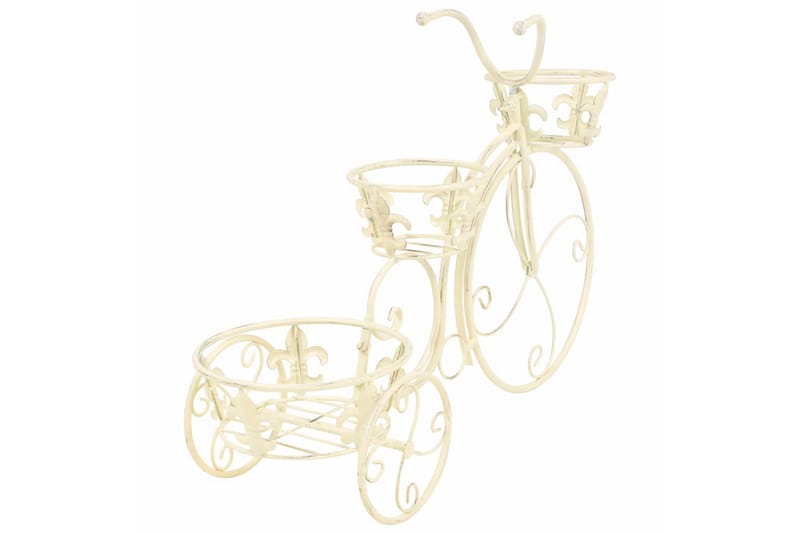 Växtställ cykel vintage stil metall - Vit - Inredning & dekor - Trädgårdsdekoration - Utomhuskrukor - Växthylla & växttrappa