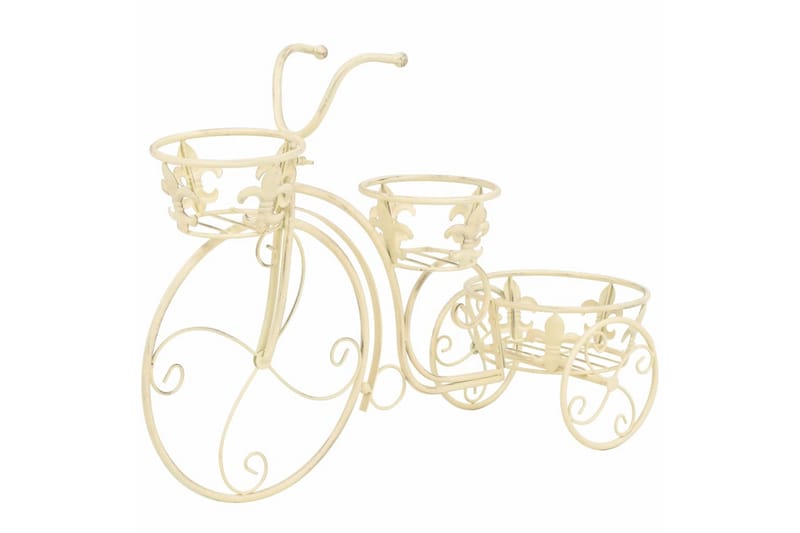 Växtställ cykel vintage stil metall - Vit - Inredning & dekor - Trädgårdsdekoration - Utomhuskrukor - Växthylla & växttrappa
