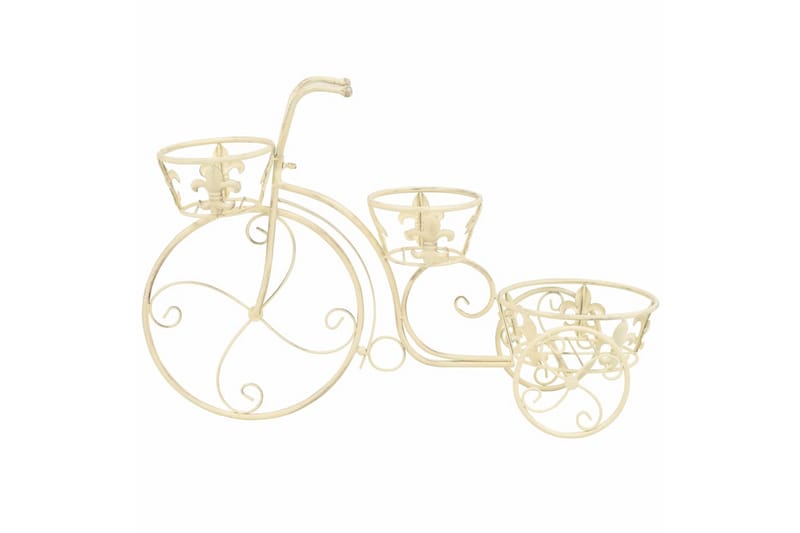 Växtställ cykel vintage stil metall - Vit - Växthylla & växttrappa