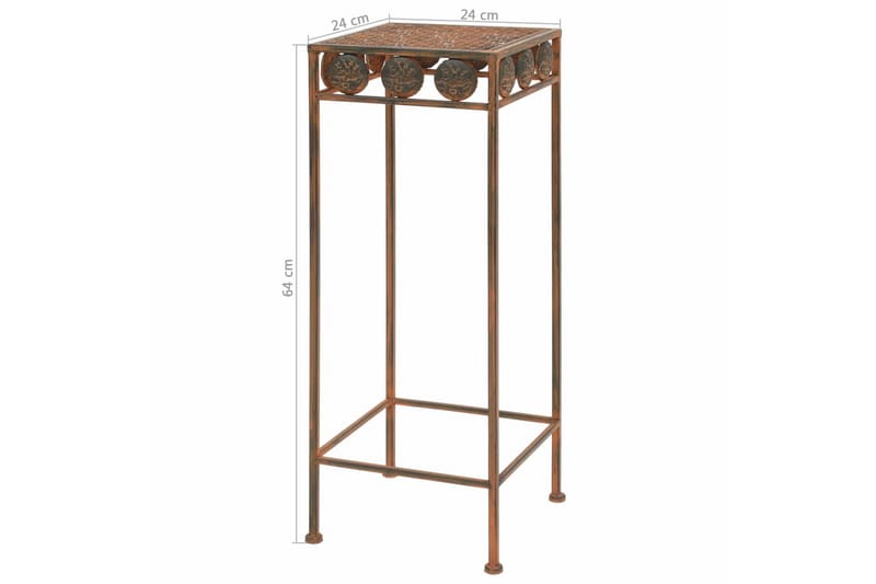 Växtstativ 3 delar vintage stil metall rostfärgade - Orange - Inredning & dekor - Trädgårdsdekoration - Utomhuskrukor - Växthylla & växttrappa