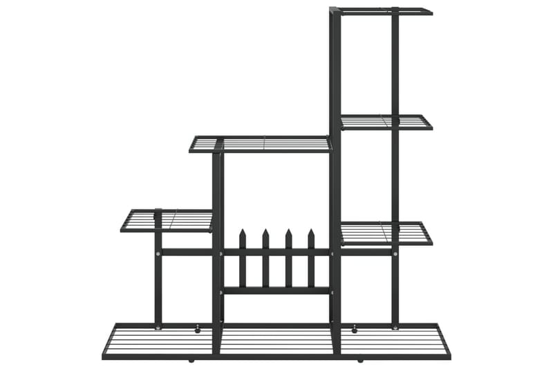Växtställ 94,5x25x88 cm svart metall - Svart - Utemöbler - Övrigt utemöbler - Tillbehör - Hylla utomhus