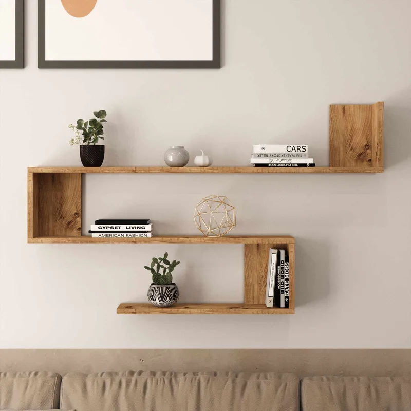 Berriaren Vägghylla 120x71,4x14,5 cm - Atlantic Pine - Inredning & dekor - Väggdekor - Väggpanel