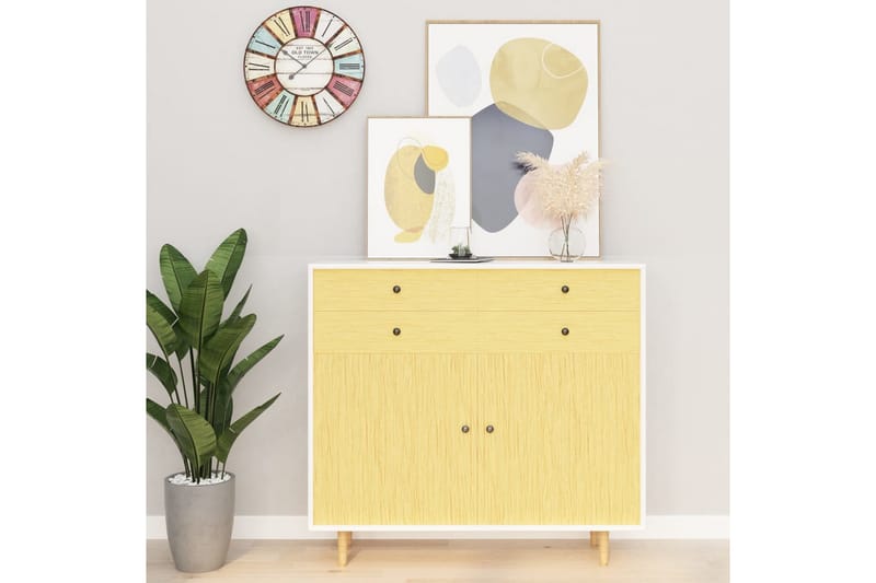 Dekorplast 2 st japansk ek 500x90 cm PVC - Beige - Inredning & dekor - Väggdekor - Dekorplast & kakeldekor