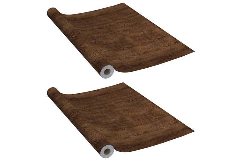 Dekorplast 2 st mörk ek 500x90 cm PVC - Brun - Inredning & dekor - Väggdekor - Dekorplast & kakeldekor