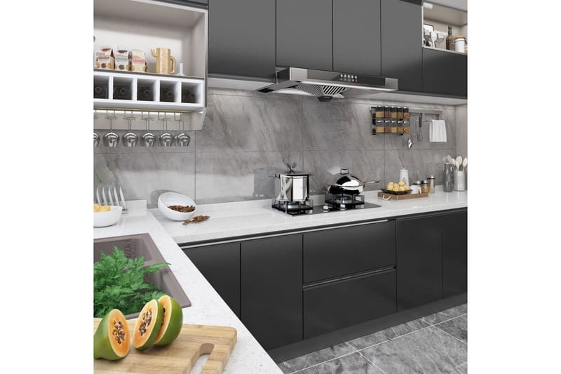Dekorplast 2 st svart 500x90 cm PVC - Svart - Inredning & dekor - Väggdekor - Dekorplast & kakeldekor