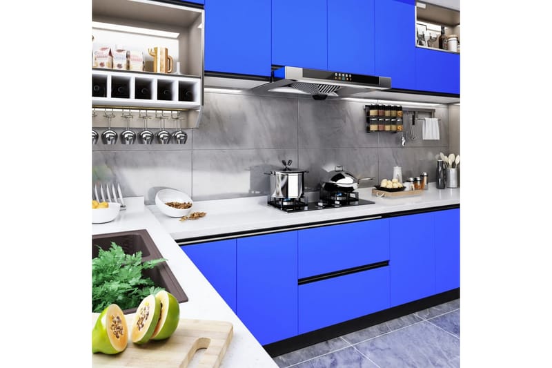 Dekorplast blå högglans 500x90 cm PVC - Blå - Inredning & dekor - Väggdekor - Dekorplast & kakeldekor
