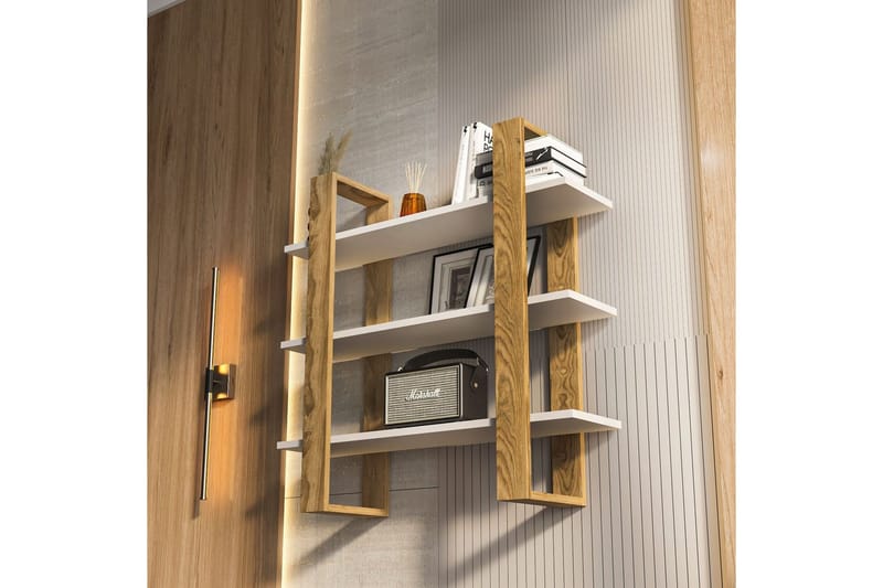 Draven Väggskiva 90x90 cm - Ek/Vit - Inredning & dekor - Väggdekor - Väggpanel