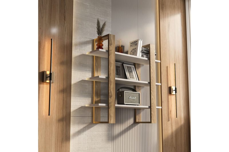 Draven Väggskiva 90x90 cm - Ek/Vit - Inredning & dekor - Väggdekor - Väggpanel