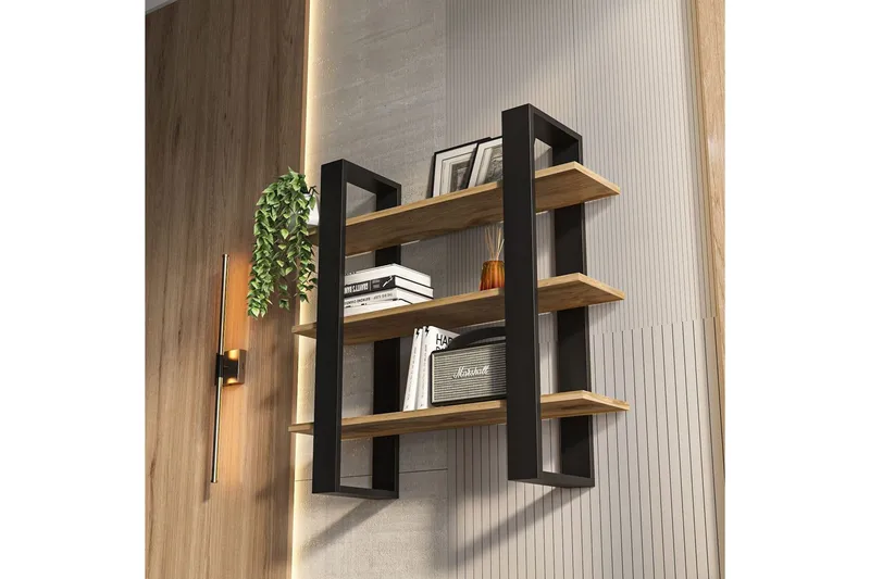 Draven Väggskiva 90x90 cm - Svart/Ek - Inredning & dekor - Väggdekor - Väggpanel