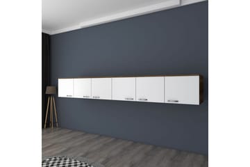 Ervon Väggskiva 243x243 cm - Valnöt/Vit - Förvaring - Skåp - Köksskåp - Väggskåp