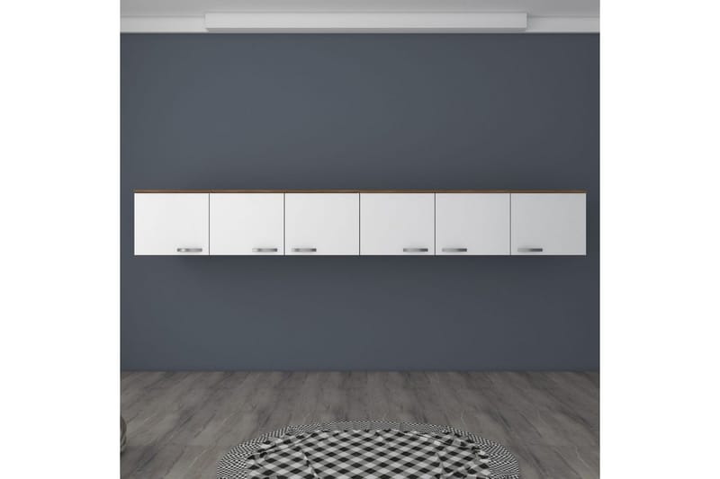 Ervon Väggskiva 243x243 cm - Valnöt/Vit - Förvaring - Skåp - Köksskåp - Väggskåp