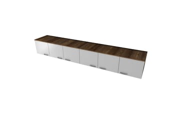 Ervon Väggskiva 243x243 cm - Valnöt/Vit - Förvaring - Skåp - Köksskåp - Väggskåp