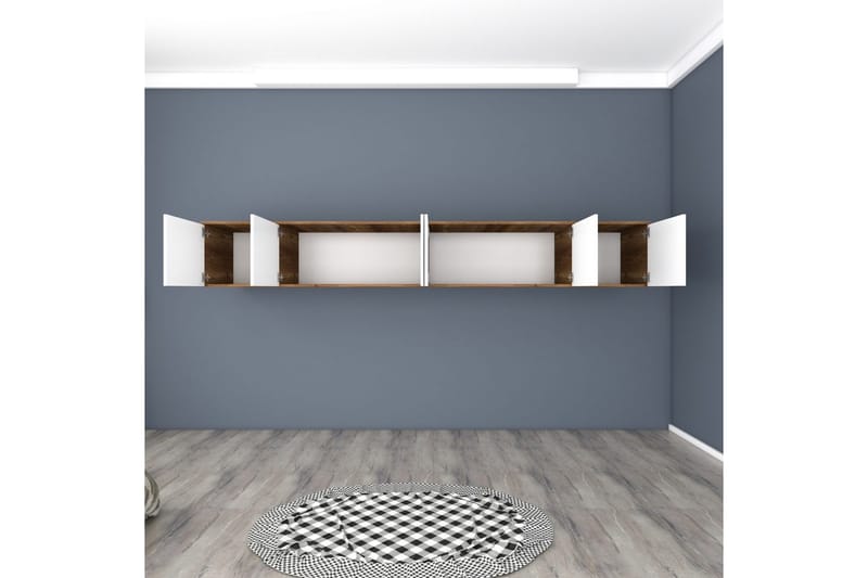 Ervon Väggskiva 243x243 cm - Valnöt/Vit - Inredning & dekor - Väggdekor - Väggpanel