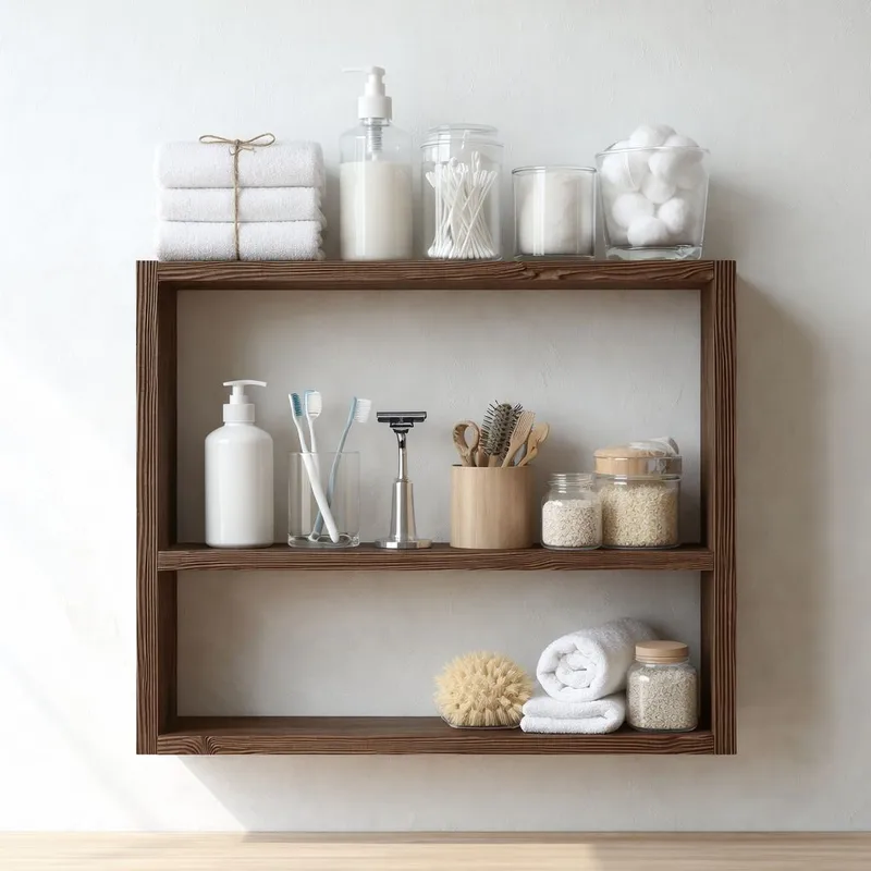 Imoveis Dekorativ vägghylla 50x40x7 cm - Naturligt trä - Inredning & dekor - Väggdekor - Väggpanel