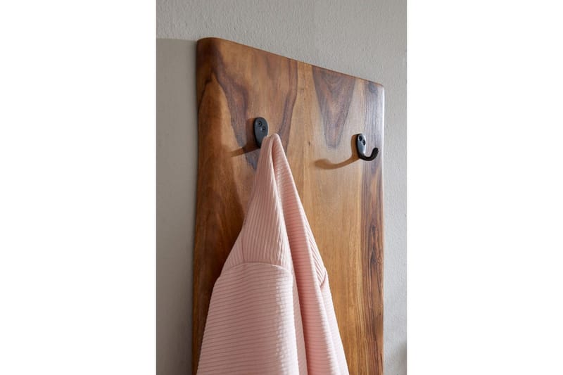 Kapprum Wohnling Väggmonterad klädhängare i massivt trä 2-radig krokslåda - Förvaring - Sko- & klädförvaring - Klädhängare - Klädkrok