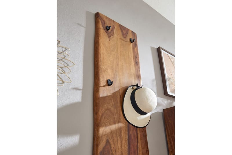 Kapprum Wohnling Väggmonterad klädhängare i massivt trä 2-radig krokslåda - Förvaring - Sko- & klädförvaring - Klädhängare - Klädkrok