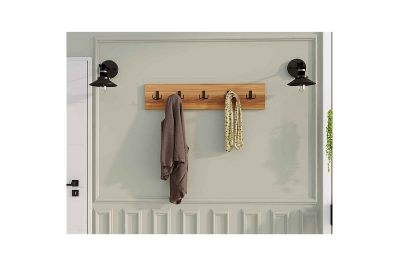 Kresto Väggskiva 80x80 cm - Valnöt - Förvaring - Sko- & klädförvaring - Klädhängare - Klädkrok