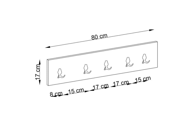Kresto Väggskiva 80x80 cm - Vit - Förvaring - Sko- & klädförvaring - Klädhängare - Klädkrok