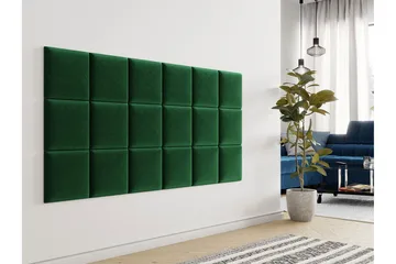 Lornel Stoppad Väggpanel 30x30 cm - Grön - Inredning & dekor - Väggdekor - Väggpanel
