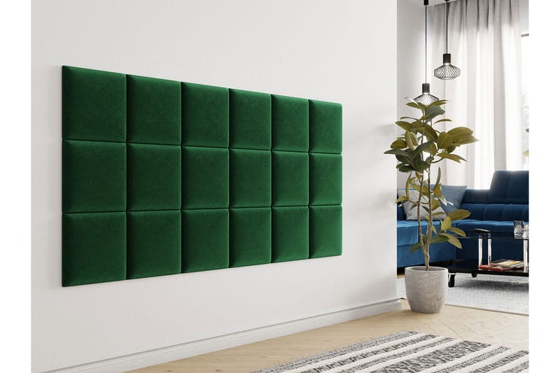 Lornel Stoppad Väggpanel 30x30 cm - Grön - Inredning & dekor - Väggdekor - Väggpanel