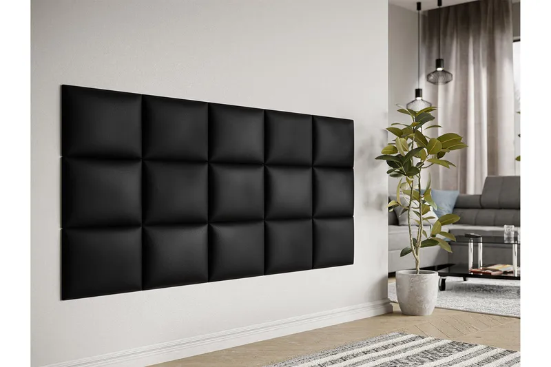 Lornel Stoppad Väggpanel 40x30 cm, Mörkgrå