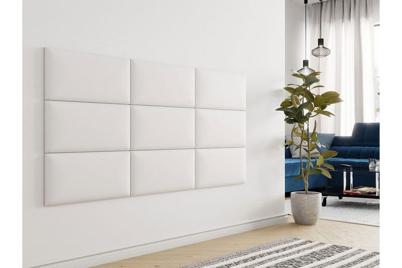 Lornel Stoppad Väggpanel 60x30 cm - Vit - Inredning & dekor - Väggdekor - Väggpanel