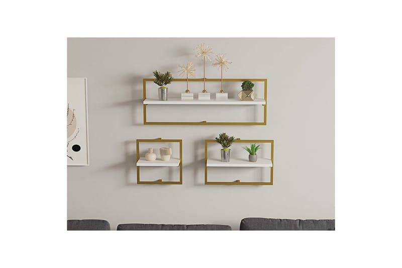 Muroran Väggskiva 80x80 cm - Vit/Guld - Inredning & dekor - Väggdekor - Väggpanel