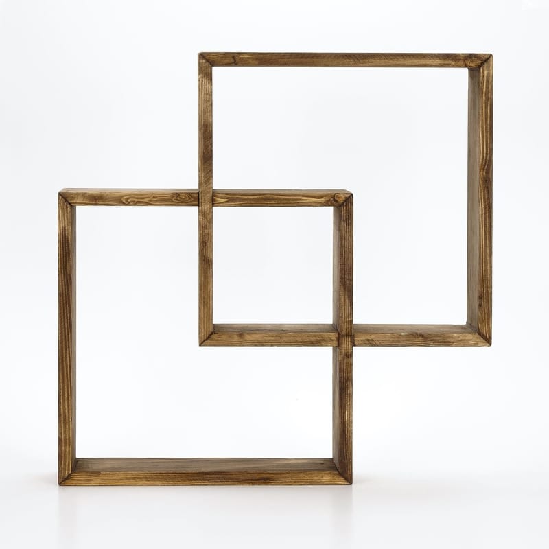 Orlind Dekorativ vägghylla 51x51x9 cm - ek - Inredning & dekor - Väggdekor - Väggpanel