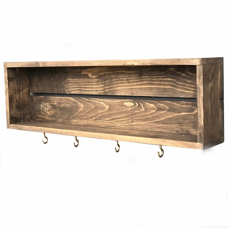 Orlind Dekorativ vägghylla 70x21x10 cm, trä