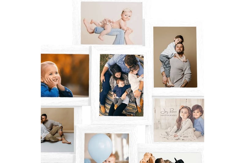 Fotoram för 10x(10x15 cm) bilder vit MDF - Inredning & dekor - Väggdekor - Ramar - Fotoram