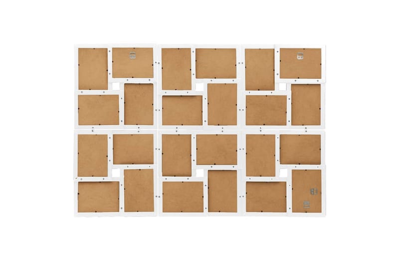 Fotoram för 24x(10x15 cm) bilder vit MDF - Inredning & dekor - Väggdekor - Ramar - Fotoram