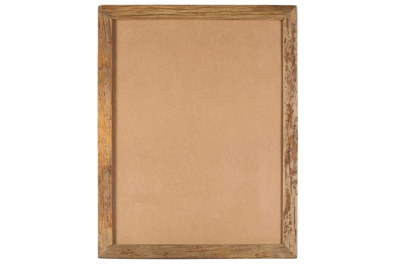 Fotoramar 2 st 90x70 cm massivt återvunnet trä och glas - Brun - Fotoram