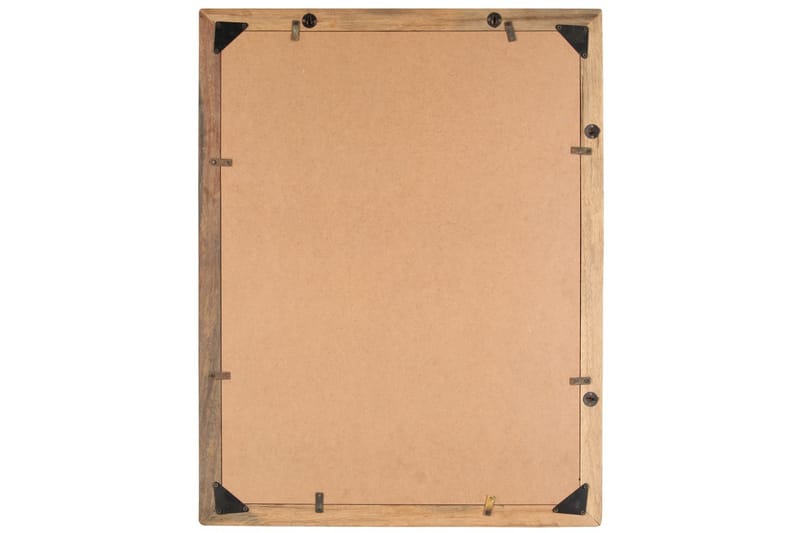 Fotoramar 2 st 90x70 cm massivt återvunnet trä och glas - Brun - Fotoram