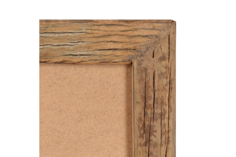 Fotoramar 2 st 90x70 cm massivt återvunnet trä och glas - Brun - Fotoram