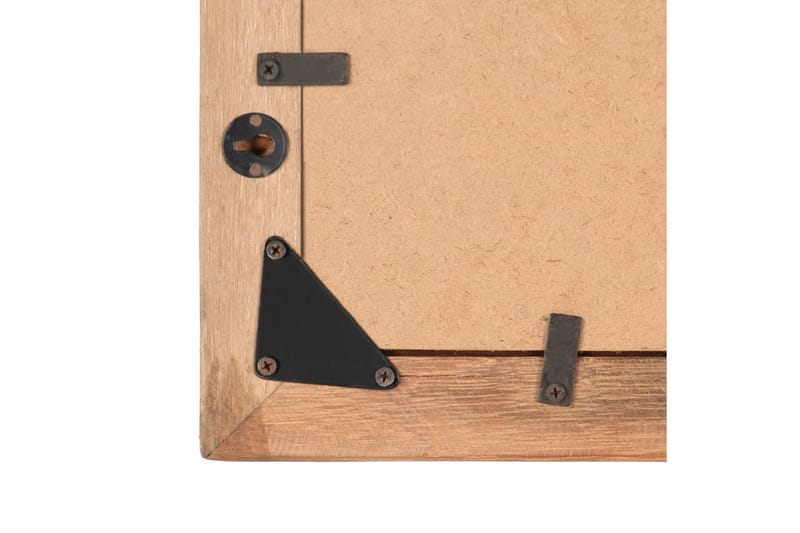 Fotoramar 2 st 90x70 cm massivt återvunnet trä och glas - Brun - Fotoram