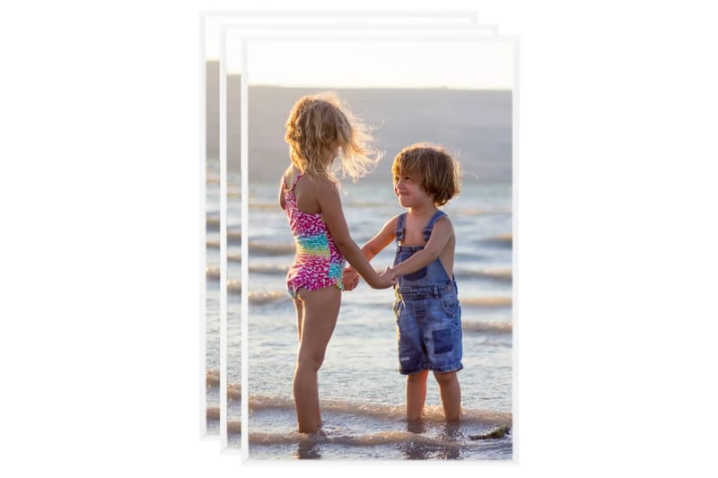 Fotoramar 3 st för vägg eller bord vit 10x15 cm MDF - Inredning & dekor - Väggdekor - Ramar - Fotoram