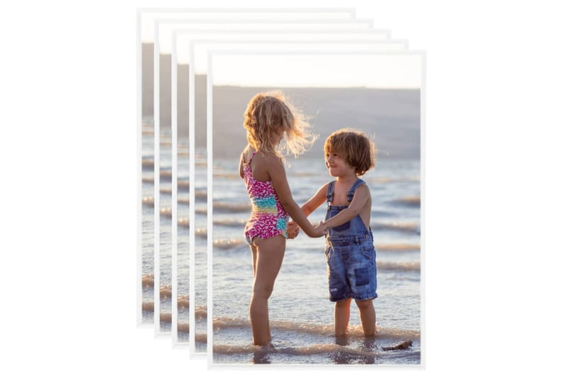Fotoramar 5 st för vägg eller bord vit 21x29,7 cm MDF - Inredning & dekor - Väggdekor - Ramar - Fotoram