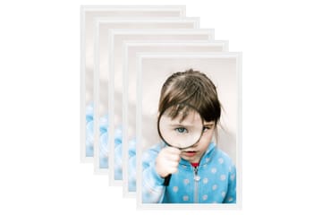 Fotoramar 5 st för vägg eller bord vit 21x29,7 cm MDF