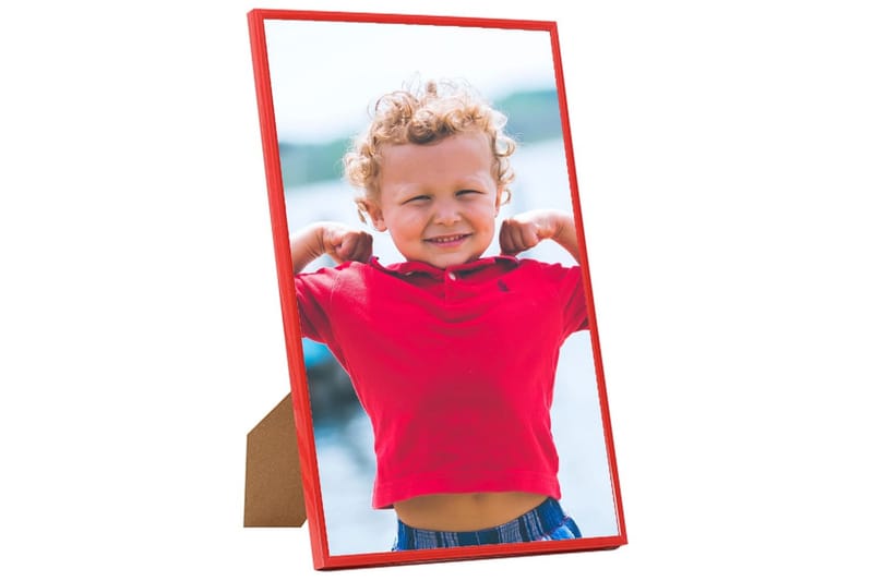 Fotoramar 3 st för vägg eller bord röd 70x90 cm MDF - Fotoram