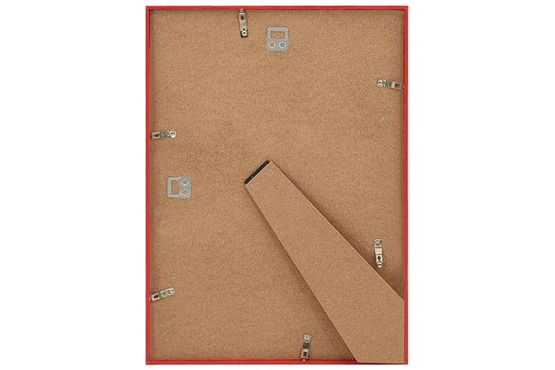 Fotoramar 3 st för vägg eller bord röd 70x90 cm MDF - Fotoram
