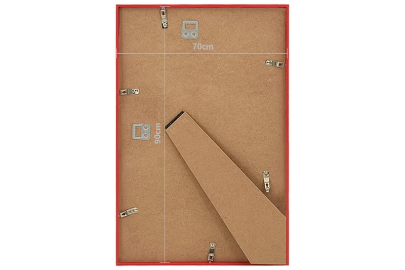 Fotoramar 3 st för vägg eller bord röd 70x90 cm MDF - Fotoram