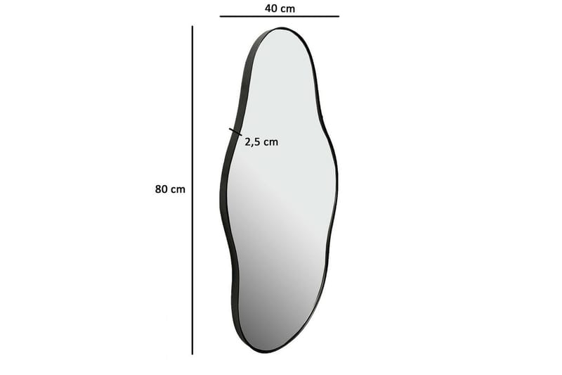 Spegel Wohnling Asymmetrisk metallram oval 80 cm - Inredning & dekor - Speglar - Väggspegel