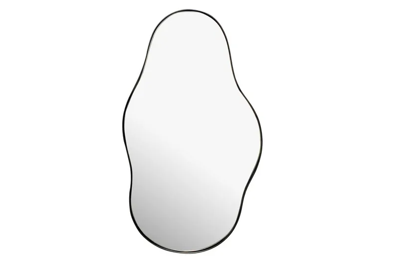 Spegel Wohnling Asymmetrisk metallram oval 80 cm