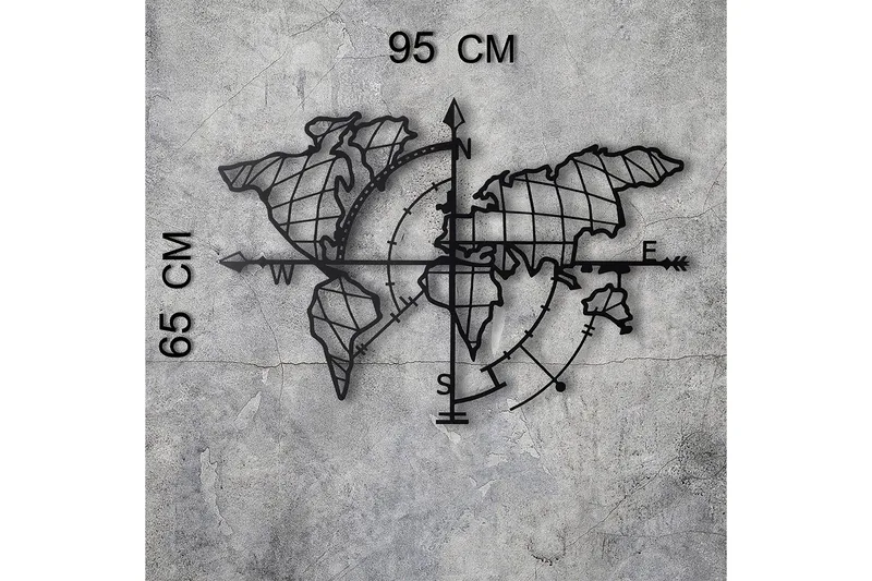 Decorative Metal Wall Accessory 65x95 - Svart - Inredning & dekor - Väggdekor - Skyltar - Plåtskylt