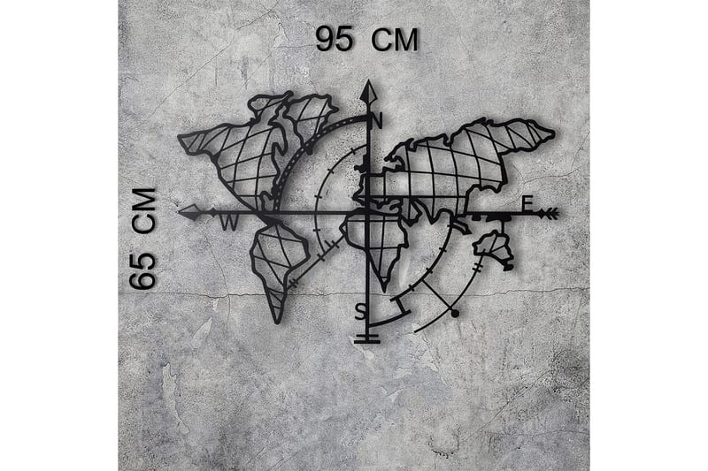 Decorative Metal Wall Accessory 65x95 - Svart - Inredning & dekor - Väggdekor - Skyltar - Plåtskylt